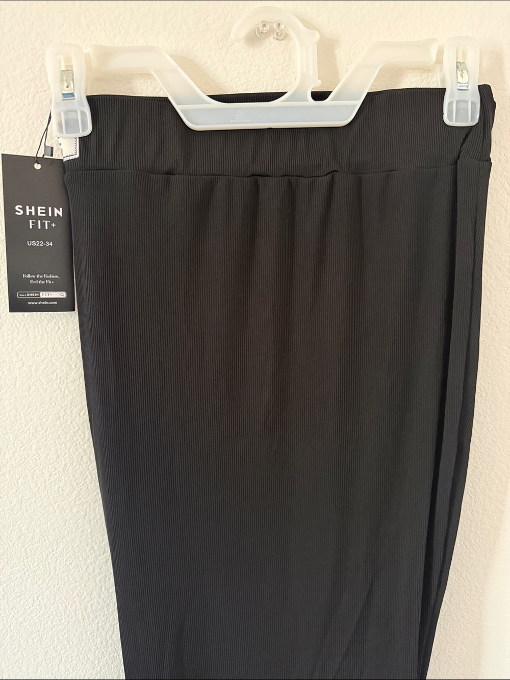 SHEIN Black Ribbed Leggings